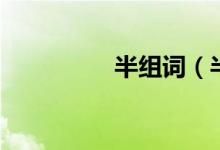 半組詞（半讀音及解釋）