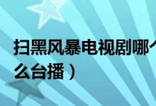掃黑風(fēng)暴電視劇哪個(gè)臺(tái)（掃黑風(fēng)暴電視劇是什么臺(tái)播）