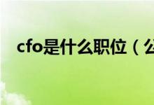 cfo是什么職位（公司職位簡稱還有什么）