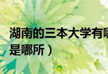 湖南的三本大學(xué)有哪些（湖南最好的三本院校是哪所）