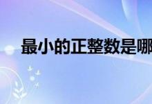 最小的正整數(shù)是哪個(gè)數(shù)（最小的正整數(shù)）