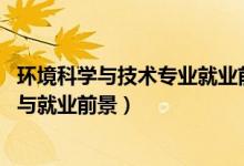 環(huán)境科學與技術專業(yè)就業(yè)前景（2022環(huán)境科學專業(yè)就業(yè)方向與就業(yè)前景）