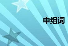 申組詞（申的意思）