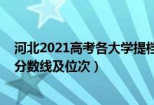 河北2021高考各大學(xué)提檔線（2022雙一流大學(xué)在河北投檔分?jǐn)?shù)線及位次）