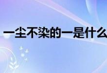 一塵不染的一是什么意思（一塵不染的含義）