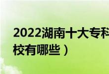 2022湖南十大?？茖W(xué)校排名（最好的大專院校有哪些）