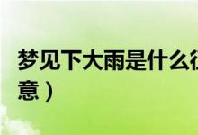 夢見下大雨是什么征兆（夢見下大雨有什么寓意）