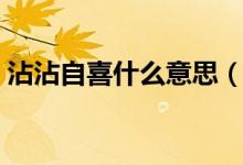 沾沾自喜什么意思（沾沾自喜代表什么含義）