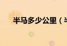 半馬多少公里（半馬合格成績是多少）