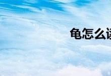 龜怎么讀（龜讀法）