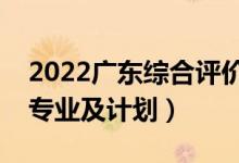 2022廣東綜合評價招生院校信息匯總（招生專業(yè)及計劃）