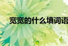 寬寬的什么填詞語一年級(jí)（寬寬的什么）