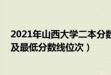 2021年山西大學(xué)二本分數(shù)線（2022年山西省二本大學(xué)排名及最低分數(shù)線位次）