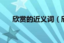 欣賞的近義詞（欣賞的近義詞有哪些）