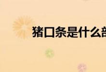 豬口條是什么部位（豬口條介紹）
