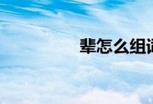 輩怎么組詞（輩的含義）