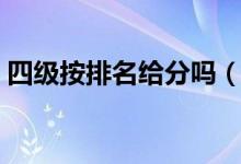 四級(jí)按排名給分嗎（四級(jí)是按排名比例過(guò)嗎）