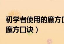 初學者使用的魔方口訣第六步（初學者使用的魔方口訣）