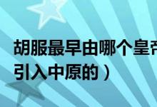 胡服最早由哪個皇帝引入中原（胡服最早是誰引入中原的）