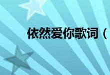依然愛(ài)你歌詞（依然愛(ài)你歌曲簡(jiǎn)介）