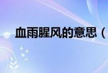 血雨腥風(fēng)的意思（血雨腥風(fēng)是什么意思）