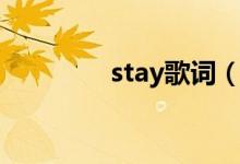 stay歌詞（stay歌曲簡介）