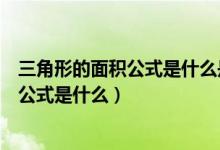 三角形的面積公式是什么是怎樣推導(dǎo)出來(lái)的（三角形的面積公式是什么）