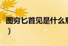 圖窮匕首見是什么意思（圖窮匕首見是啥意思）