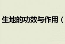 生地的功效與作用（生地有什么功效和作用）