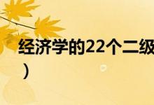 經(jīng)濟學(xué)的22個二級學(xué)科（經(jīng)濟學(xué)的22個專業(yè)）