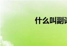 什么叫副詞（舉例說(shuō)明）