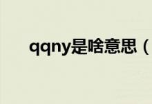 qqny是啥意思（qqny的縮寫有哪些）