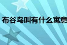 布谷鳥叫有什么寓意（布谷鳥叫有什么寓意）