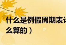 什么是例假周期表計算器（生理周期計算器怎么算的）