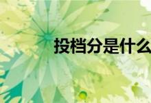 投檔分是什么分（是什么意思）