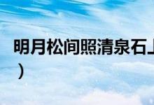 明月松間照清泉石上流寓意（明月松間照全詩）