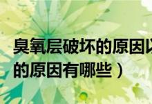 臭氧層破壞的原因以及防護(hù)對策（臭氧層破壞的原因有哪些）