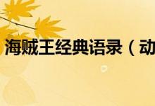 海賊王經(jīng)典語錄（動畫片海賊王的經(jīng)典句子）