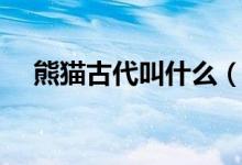 熊貓古代叫什么（熊貓古代叫什么白羆）