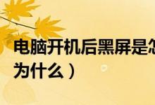 電腦開(kāi)機(jī)后黑屏是怎么回事（電腦開(kāi)機(jī)后黑屏為什么）