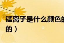 錳離子是什么顏色的（錳離子溶液是什么顏色的）