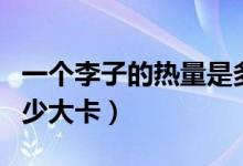 一個(gè)李子的熱量是多少（一個(gè)李子的熱量是多少大卡）