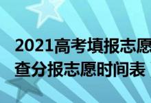 2021高考填報志愿錄取查詢時間（2021高考查分報志愿時間表）