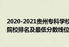 2020-2021貴州專科學(xué)校排名及分?jǐn)?shù)線（2022年貴州?？圃盒Ｅ琶白畹头?jǐn)?shù)線位次）