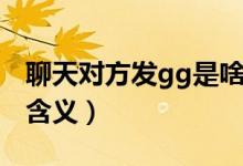 聊天對方發(fā)gg是啥意思（聊天對方發(fā)gg是的含義）