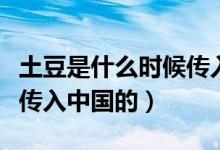 土豆是什么時(shí)候傳入朝鮮的（土豆是什么時(shí)候傳入中國(guó)的）
