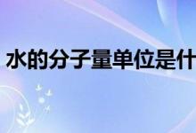 水的分子量單位是什么（水的分子量是多少）