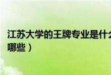 江蘇大學(xué)的王牌專業(yè)是什么（2022年江蘇大學(xué)的王牌專業(yè)有哪些）
