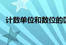 計數(shù)單位和數(shù)位的區(qū)別（計數(shù)單位是什么）