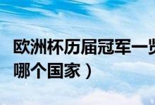 歐洲杯歷屆冠軍一覽表（第一屆歐洲杯冠軍是哪個國家）